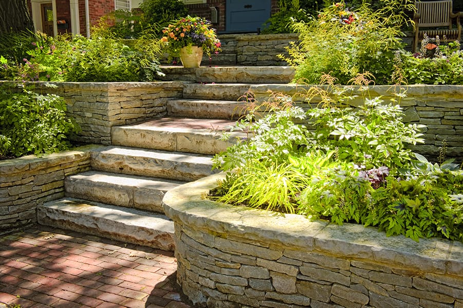 Custom Stone Stairways for Home Outdoor Areas, Back Yards or Gardens in Lexington, Kentucky (KY)